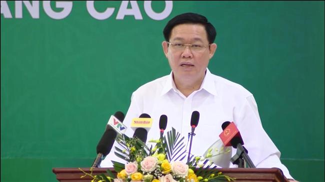 Phó Thủ tướng Vương Đình Huệ phát biểu chỉ đạo tại hội nghị. Ảnh: VGP/Thành Chung