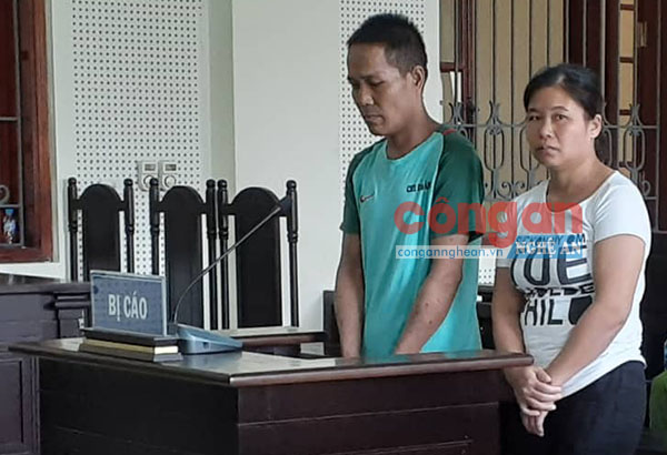 2 bị cáo Cụt Văn Thoại và Cụt Thị Hương tại tòa