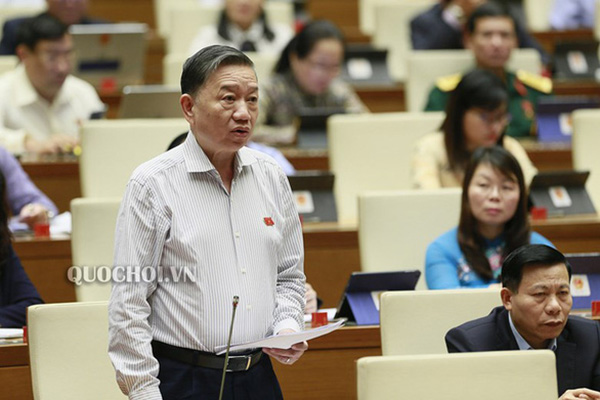 Đại tướng Tô Lâm, Bộ trưởng Bộ Công an trả lời trước Quốc hội