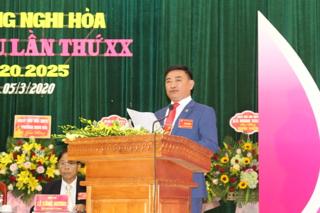 Đồng chí Trần Quốc Tuấn, Bí thư Đảng ủy phường phát biểu khai mạc