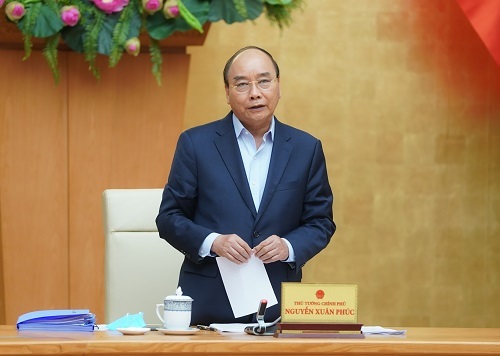 Thủ tướng Nguyễn Xuân Phúc phát biểu tại cuộc làm việc - Ảnh: VGP/Quang Hiếu