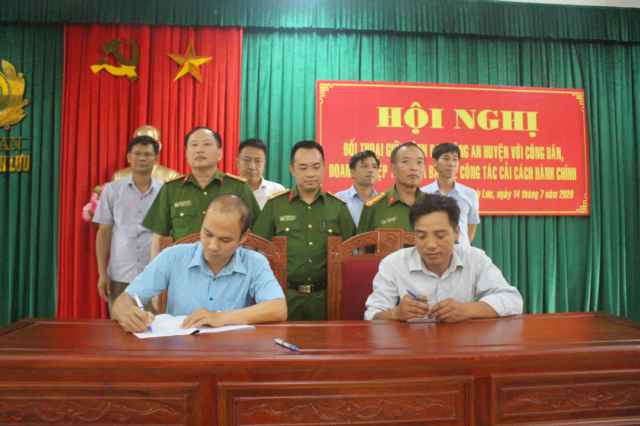Công an huyện Quỳnh Lưu: Đối thoại với các doanh nghiệp trên địa bàn
