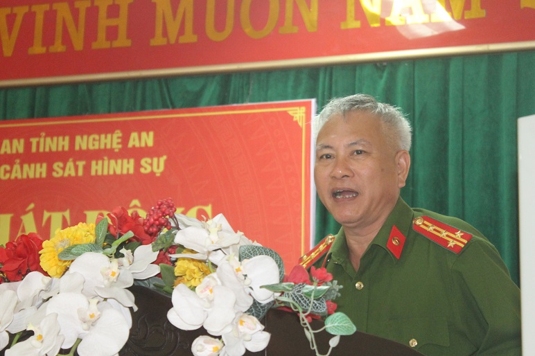 Đại tá Phạm Hoài Nam, Trưởng phòng Cảnh sát hình sự yêu cầu các Đội nghiệp vụ tập trung triển khai kế hoạch, hoàn thành đạt và vượt các chỉ tiêu trong đợt phát động