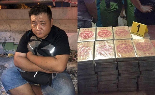Đối tượng Chen Tsen Wei (SN 1986, người Đài Loan - Trung Quốc) bị bắt giữ cùng 895 bánh heroin tại TPHCM