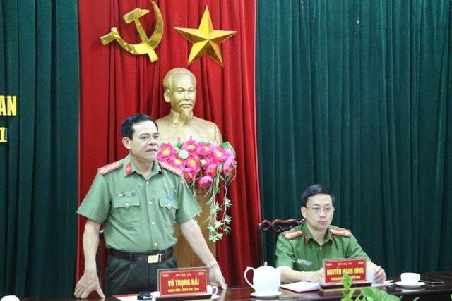 Đại tá Võ Trọng Hải, Giám đốc Công an tỉnh: “Phải tập trung đánh mạnh, đánh trúng, không bỏ sót các loại tội phạm.”