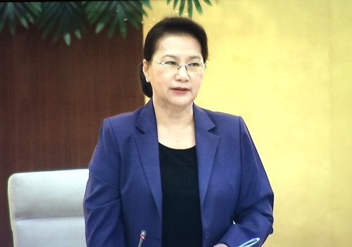 Chủ tịch Quốc hội Nguyễn Thị Kim Ngân phát biểu khai mạc Phiên họp - Ảnh: VGP/Đình Hải