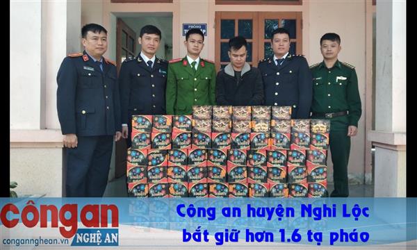 Công an huyện Nghi Lộc bắt giữ trên 1,6 tạ pháo