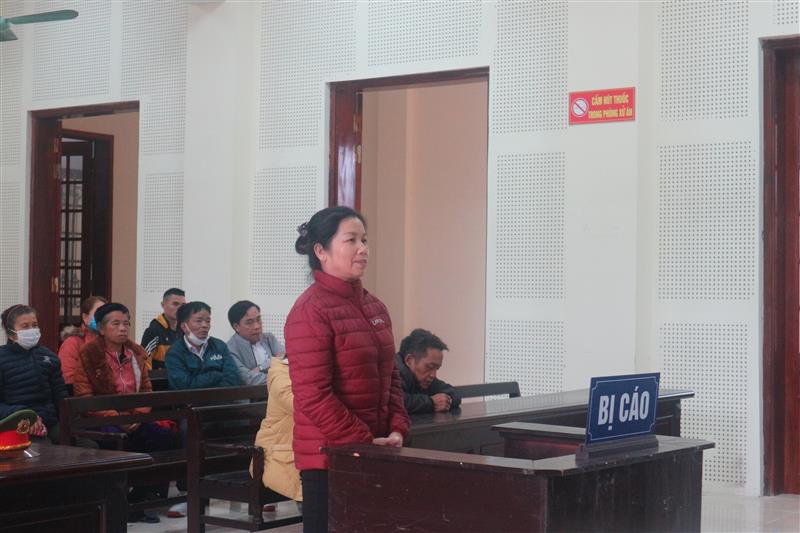 Bị cáo Lô Thị Phương tại phiên tòa