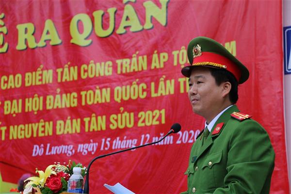 Công an huyện Đô Lương: Ra quân tấn công trấn áp tội phạm dịp Tết 2021