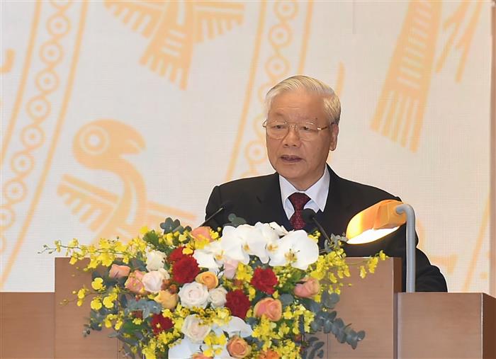 Tổng Bí thư, Chủ tịch nước Nguyễn Phú Trọng phát biểu chỉ đạo Hội nghị - Ảnh: VGP/Quang Hiếu