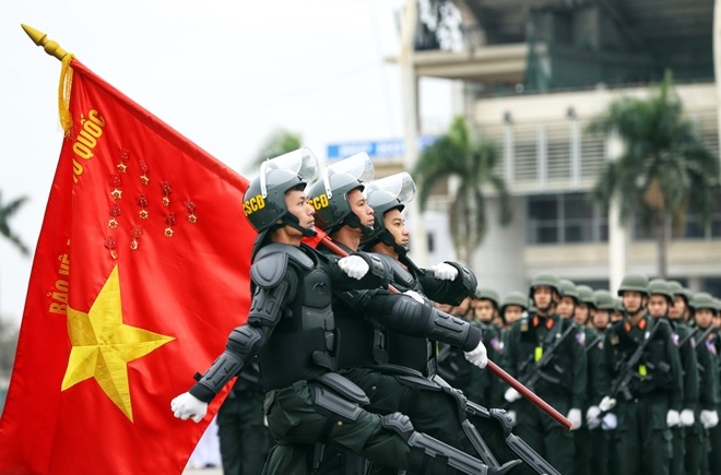 Xuất quân diễn tập phương án bảo vệ Đại hội đại biểu toàn quốc lần thứ XIII của Đảng