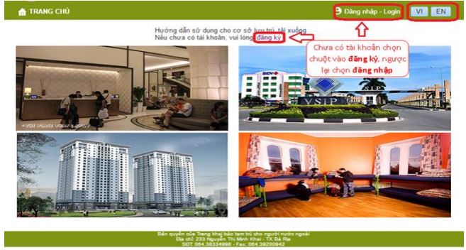 Khai báo thông tin tạm trú cho người nước ngoài