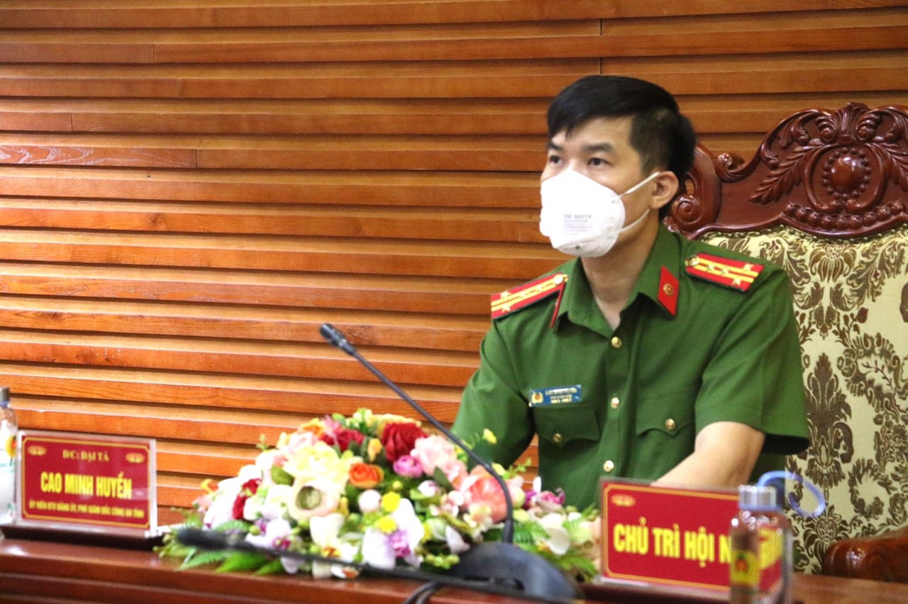 Đại tá Cao Minh Huyền, Phó Giám đốc Công an tỉnh dự Hội nghị