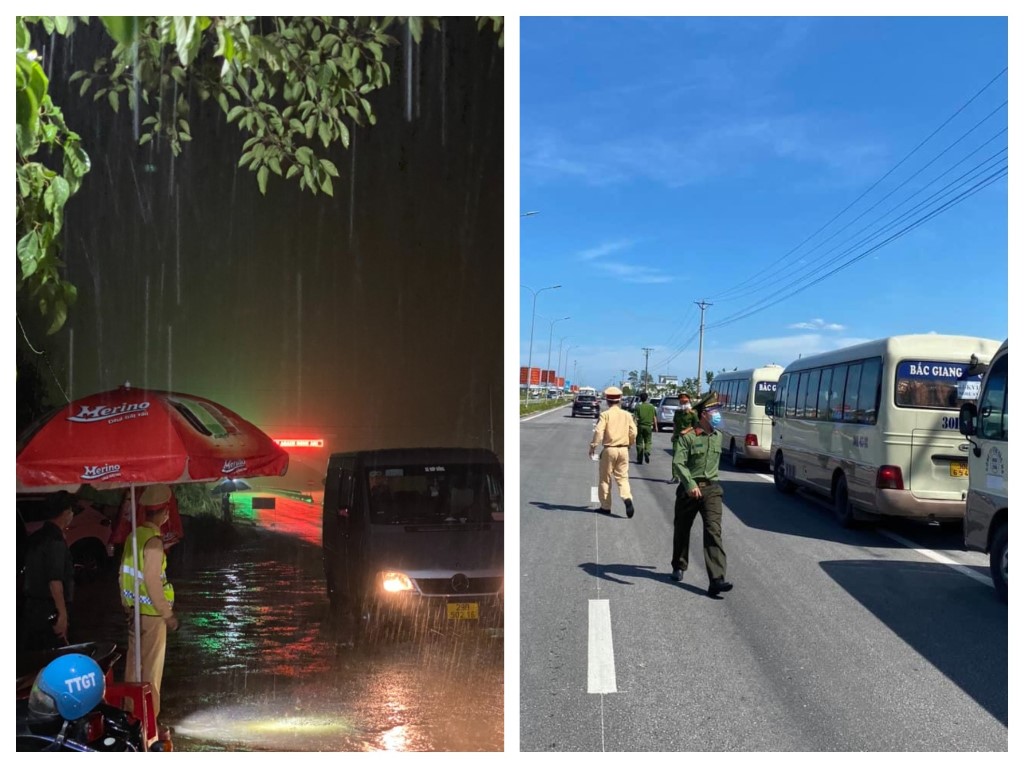 Công an thị xã Hoàng Mai ‘vượt nắng, thắng mưa’ để triển khai các biện pháp phòng chống dịch