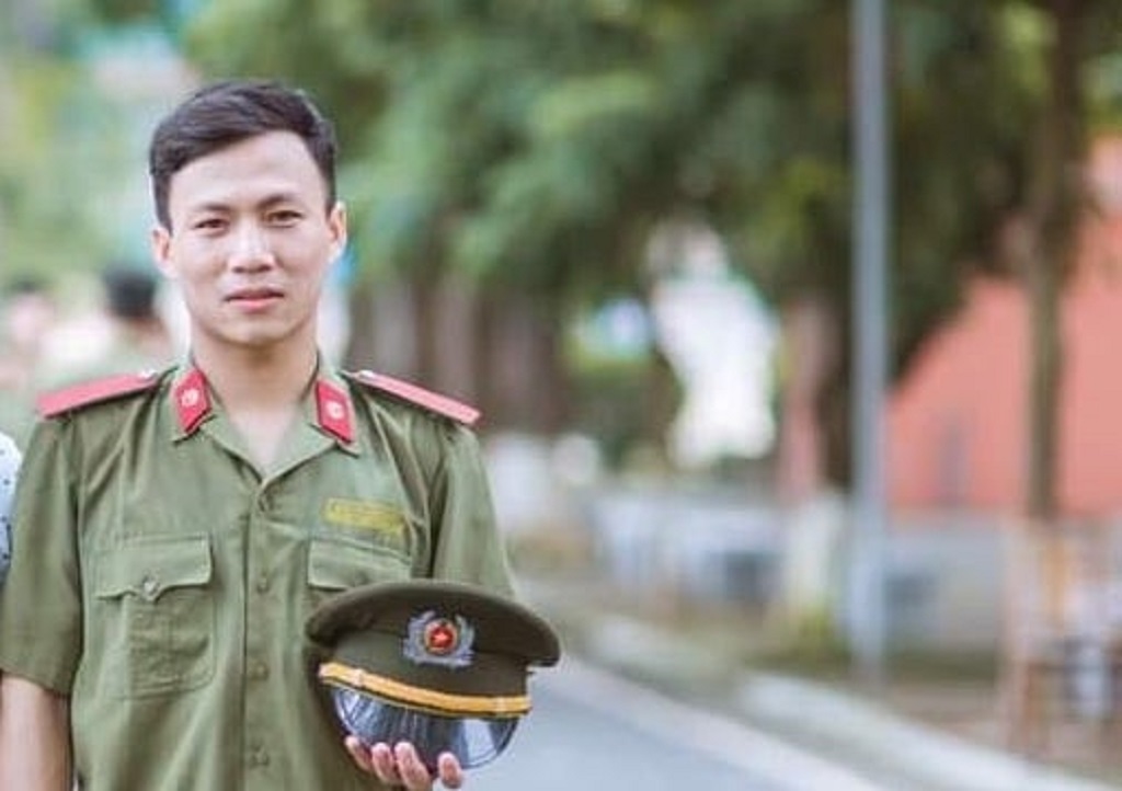 Đồng chí Nguyễn Văn Chiến khi còn là sinh viên Học viện An ninh nhân dân (Ảnh: Bảo Quân)