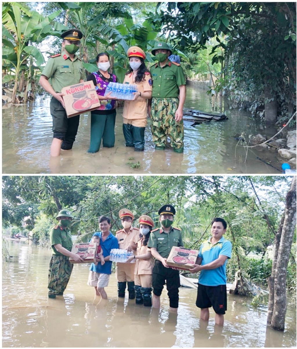 Đoàn trao quà hỗ trợ người dân bị ảnh hưởng trực tiếp do mưa lũ