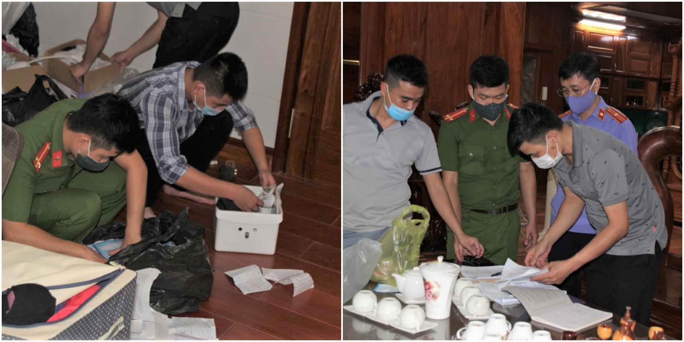 Lực lượng chức năng khám xét nơi ở của đối tượng Nguyễn Thị Hoài