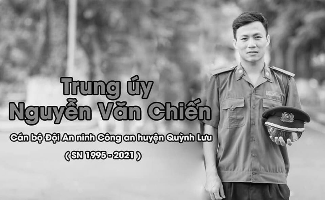 Trung úy Nguyễn Văn Chiến hi sinh trong khi làm nhiệm vụ phòng chống Covid-19