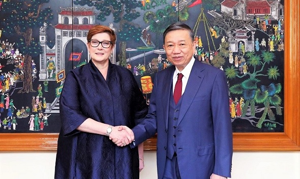 Tiếp tục thúc đẩy quan hệ hợp tác giữa Bộ Công an Việt Nam và các đối tác của Australia