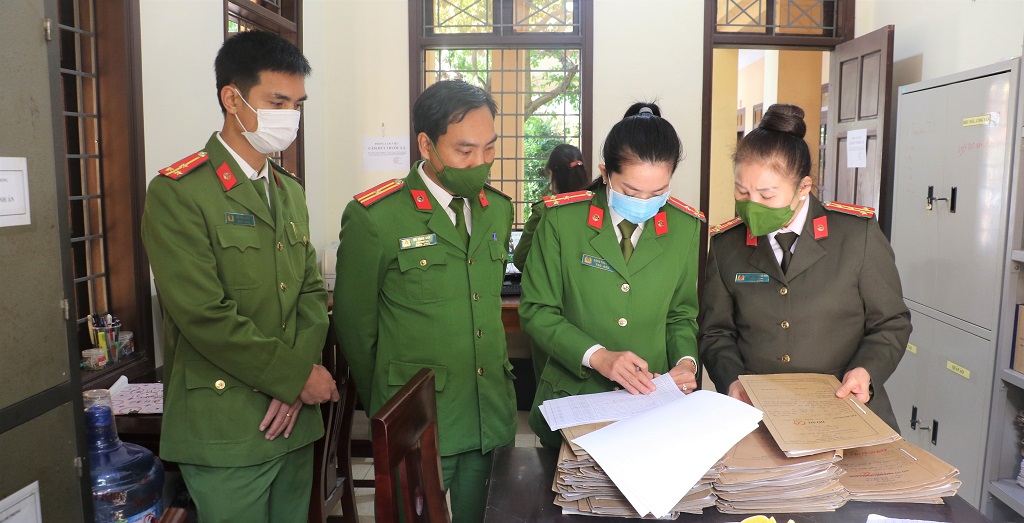 Kiểm tra tại một đội công tác Công an huyện Quỳnh Lưu