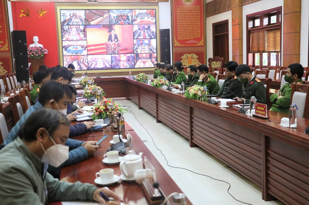 Toàn cảnh Hội thảo tại điểm cầu Công an tỉnh Nghệ An