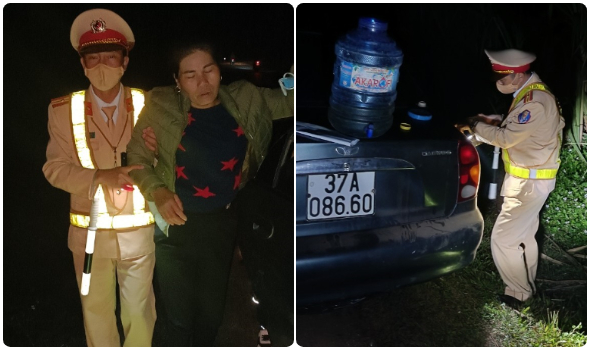 Không chỉ kịp thời đưa người bệnh đi cấp cứu, các cán bộ Đội CSGT Công an thị xã Thái Hòa còn trực tiếp đi mua xăng hỗ trợ tài xế gặp sự cố trên đường