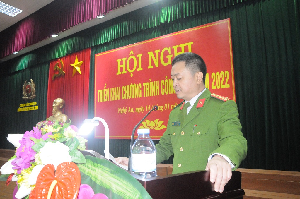 Đồng chí Đại tá Nguyễn Ngọc Thanh, Trưởng phòng Cảnh sát PCCC&CNCH kết luận Hội nghị