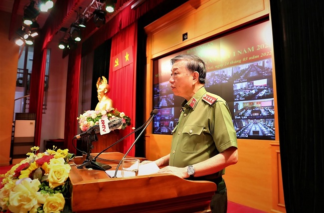 Đồng chí Bộ trưởng Tô Lâm phát biểu kết luận tại Hội nghị