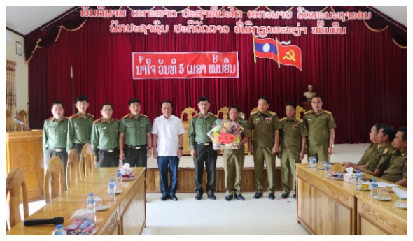 Công an tỉnh Nghệ An thăm, chúc Tết Công an 3 tỉnh nước bạn Lào