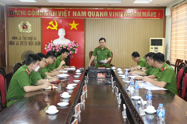 Công an huyện Diễn Châu họp bàn chuyên án
