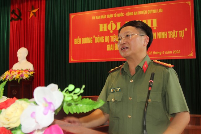 Đồng chí Đại tá Nguyễn Thanh Bình - Phó Cục trưởng Cục Xây dựng phong trào bảo vệ an ninh Tổ quốc (Bộ Công an) đã đánh giá cao các mô hình tiêu biểu    
