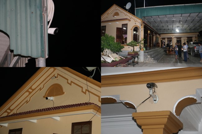 Nhà ở của đối tượng Vũ Đình Sâm được bố trí dày đặc hệ thống camera