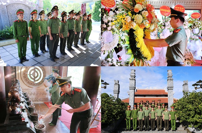 Tại Khu di tích lịch sử Truông Bồn, xã Mỹ Sơn, huyện Đô Lương, Đoàn đại biểu đã thành kính dâng hoa, dâng hương tưởng niệm lên anh linh các anh hùng liệt sĩ