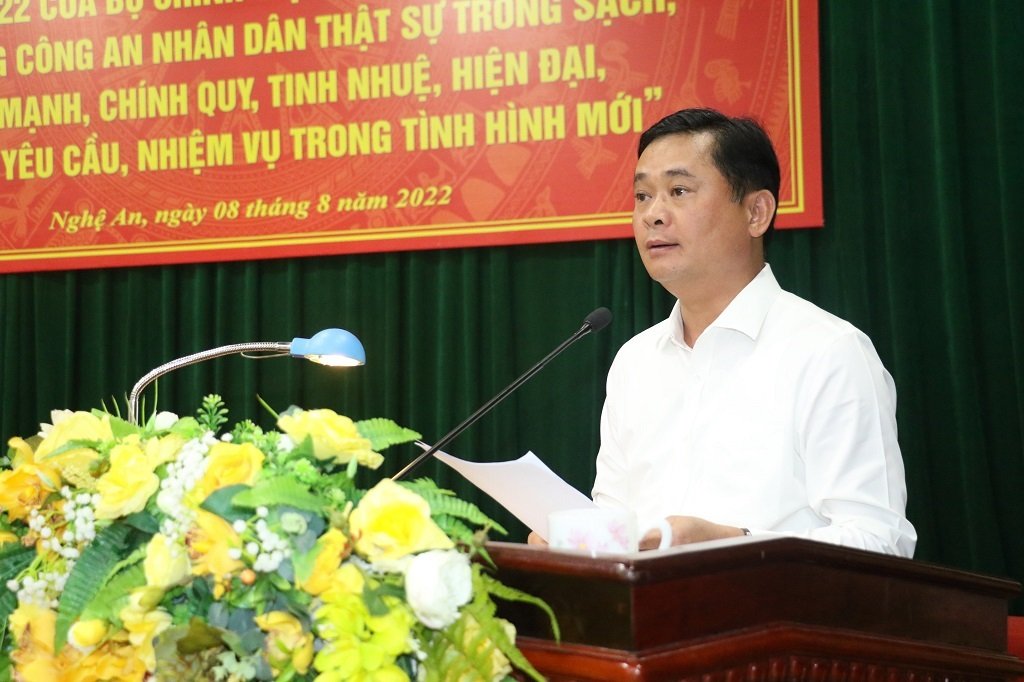 Đồng chí Thái Thanh Qúy - Ủy viên Ban Chấp hành Trung ương Đảng, Bí thư Tỉnh ủy phát biểu chỉ đạo
