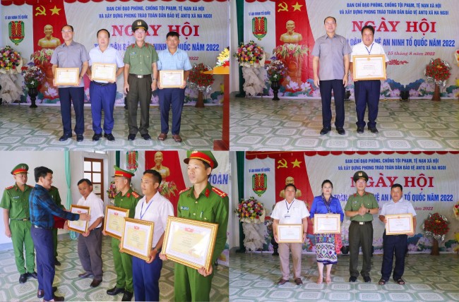 Đồng chí Đại tá Lê Văn Thái - Phó Giám đốc Công an tỉnh Nghệ An tham dự Ngày hội
