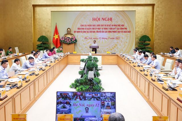Thủ tướng Chính phủ Phạm Minh Chính: Các bộ, ngành, địa phương triển khai tổ chức thực hiện quyết liệt, nghiêm túc các nhiệm vụ, giải pháp, tạo sự chuyển biến rõ nét trong công tác PCCC và CNCH thời gian tới