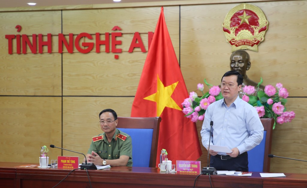 Chủ tịch UBND tỉnh Nguyễn Đức Trung kết luận tại Hội nghị