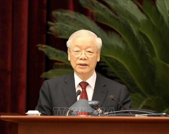 Tổng Bí thư Nguyễn Phú Trọng phát biểu chỉ đạo Hội nghị. Ảnh: TTXVN