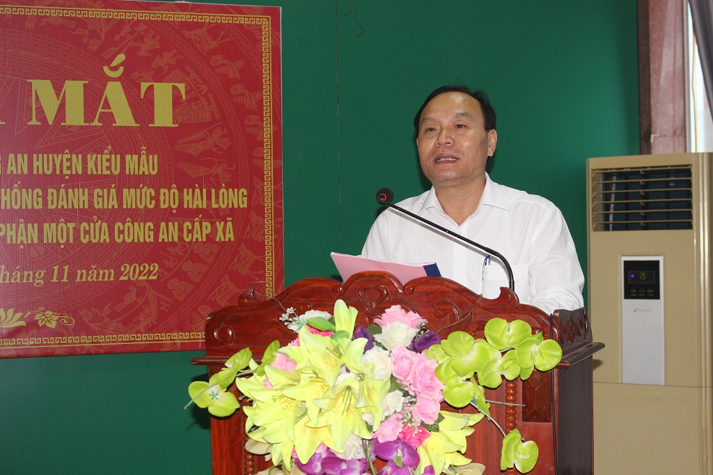 Đồng chí Vương Hồng Thái, Phó Chủ tịch Thường trực UBND huyện Nam Đàn phát biểu tại Lễ ra mắt