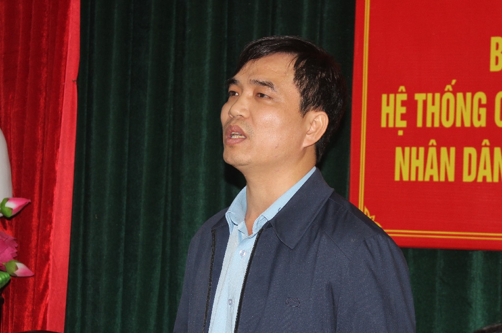 Đại diện lãnh đạo UBND huyện Yên Thành phát biểu tại Lễ ra mắt