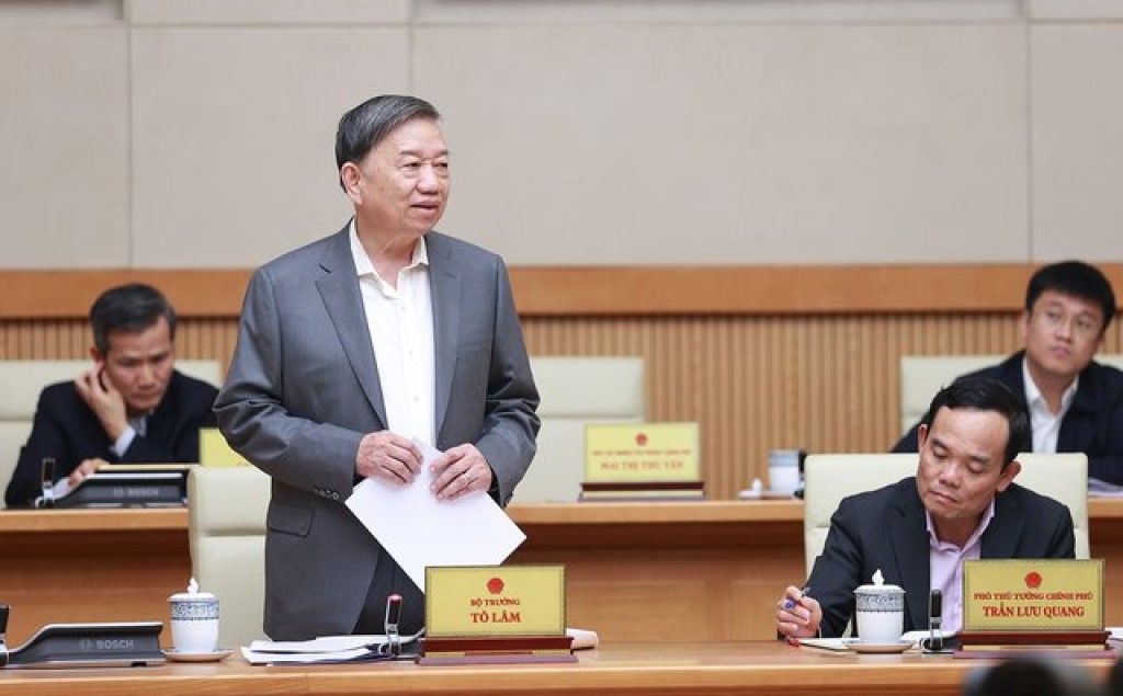 Bộ trưởng Tô Lâm phát biểu tại phiên họp.