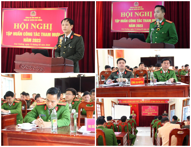 Tập huấn Công tác tham mưu tại Công an huyện Con Cuông