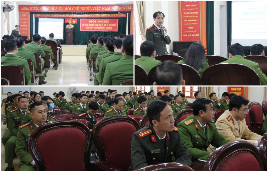 Tập huấn công tác tham mưu tại Công an huyện Hưng Nguyên
