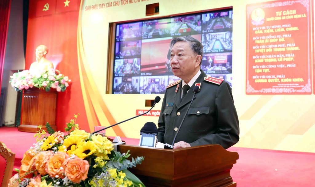 Đại tướng, GS.TS Tô Lâm, Ủy viên Bộ Chính trị, Bộ trưởng Bộ Công an kết luận tại Hội thảo