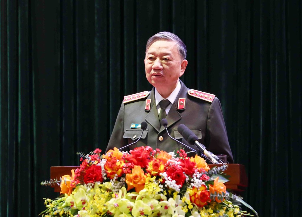 Đại tướng Tô Lâm, Bộ trưởng Bộ Công an phát biểu tại Hội nghị