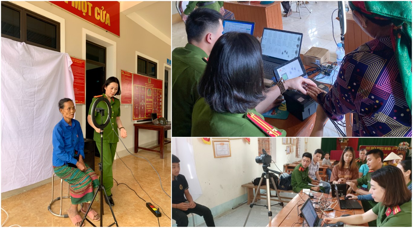 Phòng Cảnh sát QLHC về TTXH Công an Nghệ An thành lập nhiều tổ công tác đến các xã biên giới để làm CCCD cho bà con dân bản