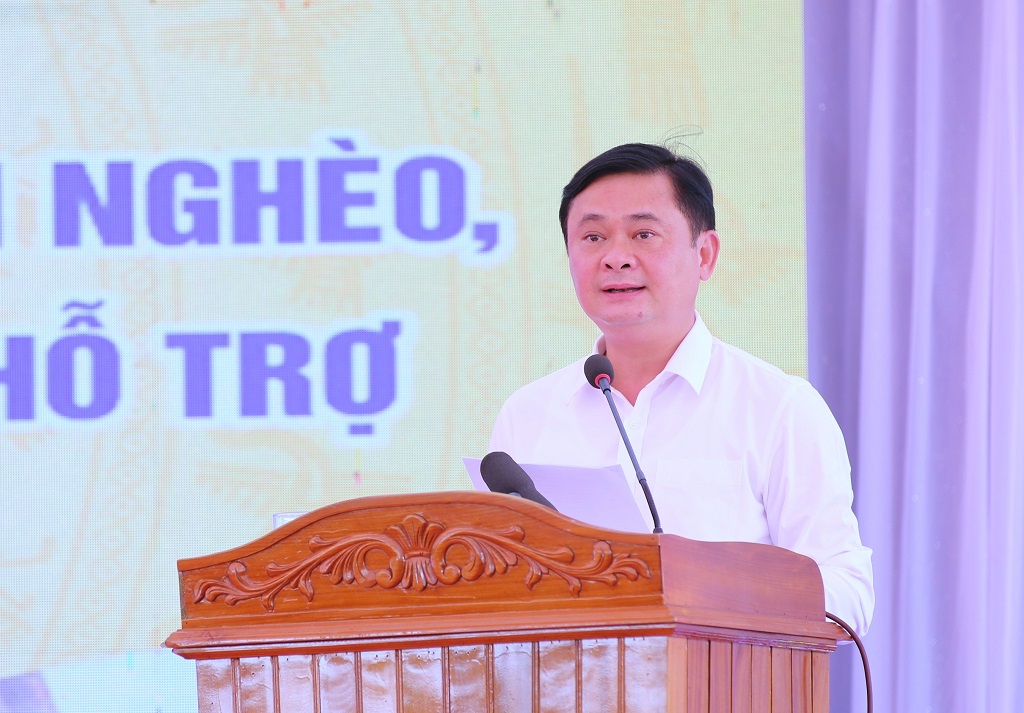 Đồng chí Thái Thanh Quý, Bí thư Tỉnh ủy phát biểu tại Lễ tổng kết