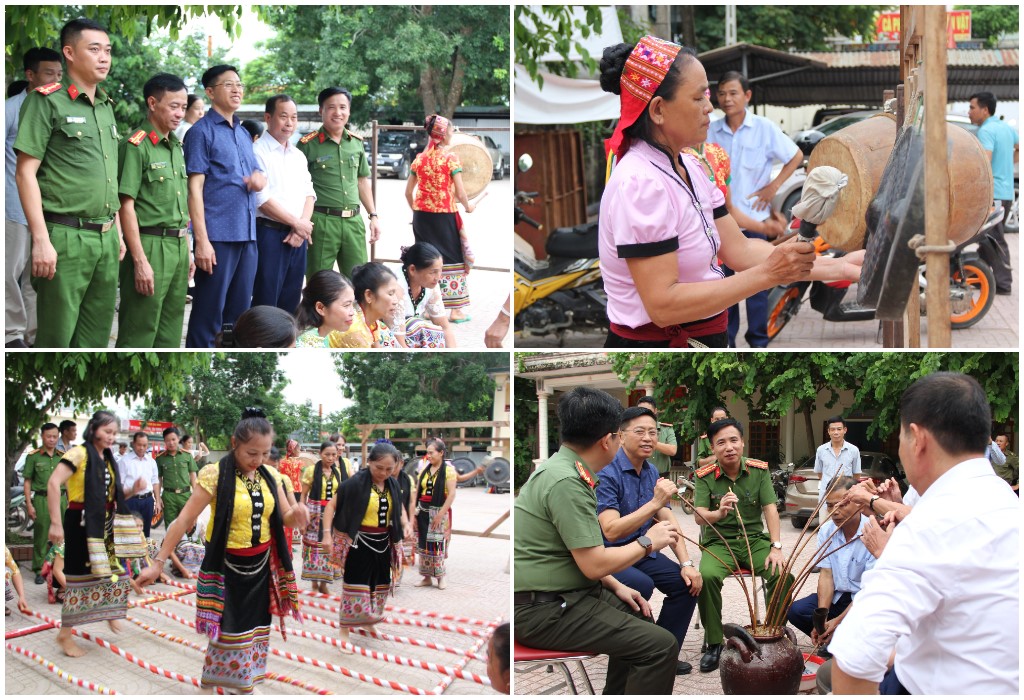Đồng chí Đại tá Nguyễn Duy Thanh chung vui Ngày hội toàn dân bảo vệ ANTQ tại xã Châu Bình