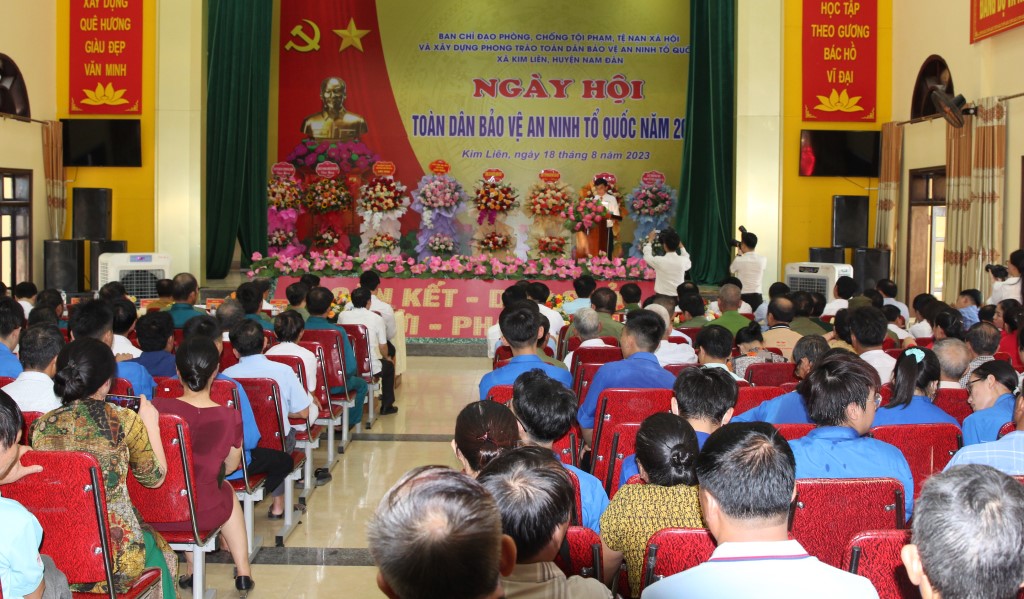 Toàn cảnh ngày hội tại xã Kim Liên, huyện Nam Đàn