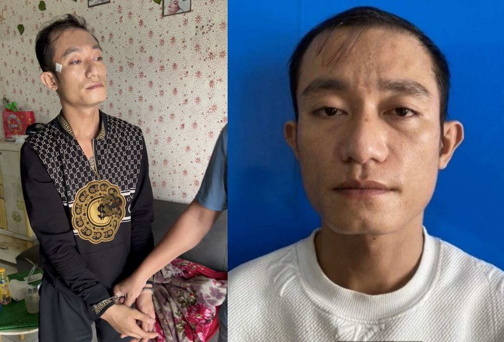 Đối tượng Nguyễn Đức Mạnh bị bắt khi đang lẩn trốn tại tỉnh Bình Dương